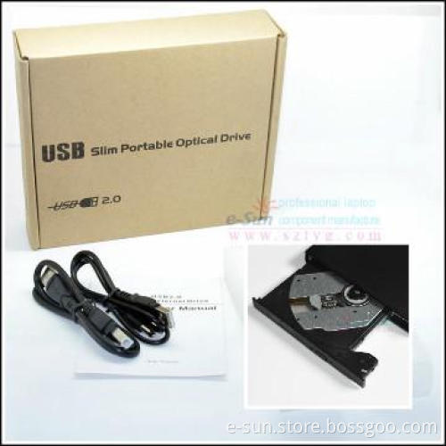 Black & white external DVD driver